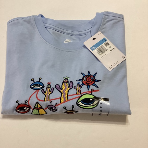 Nike Light Blue Graphic Tee - Picture 1 of 9